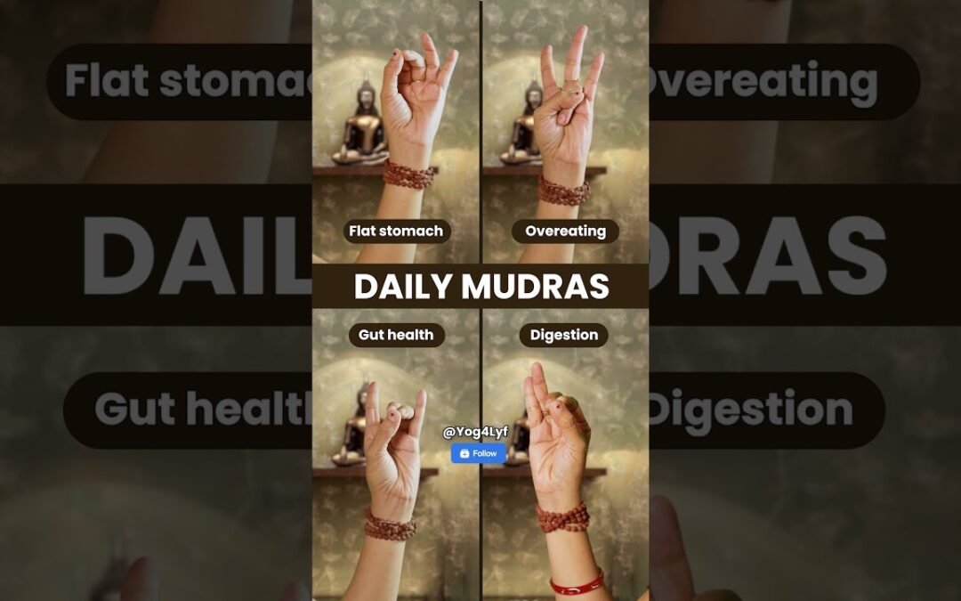 Daily mudra for flat stomach, over eating, gut health and good digestion #guthealth