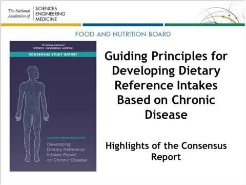 Guiding Principles for Developing Dietary Reference Intakes Based on Chronic Disease: Webinar