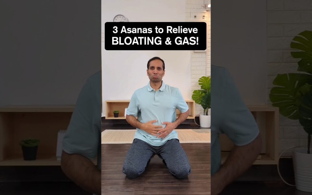 Practice this to Relieve Bloating & Gas! #yoga #asana #guthealth #digestion #constipation #tips #diy