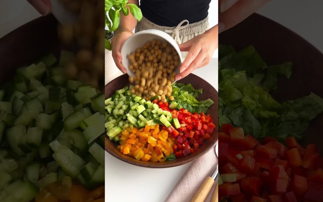 Mediterranean Chopped Salad #plantbasedrecipes #vegan #recipes