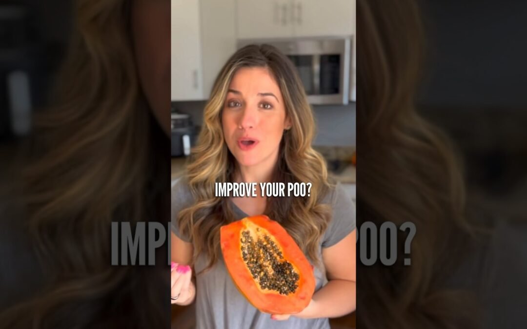 Eat papaya for better poops #fitmom #guthealth #constipation #digestion